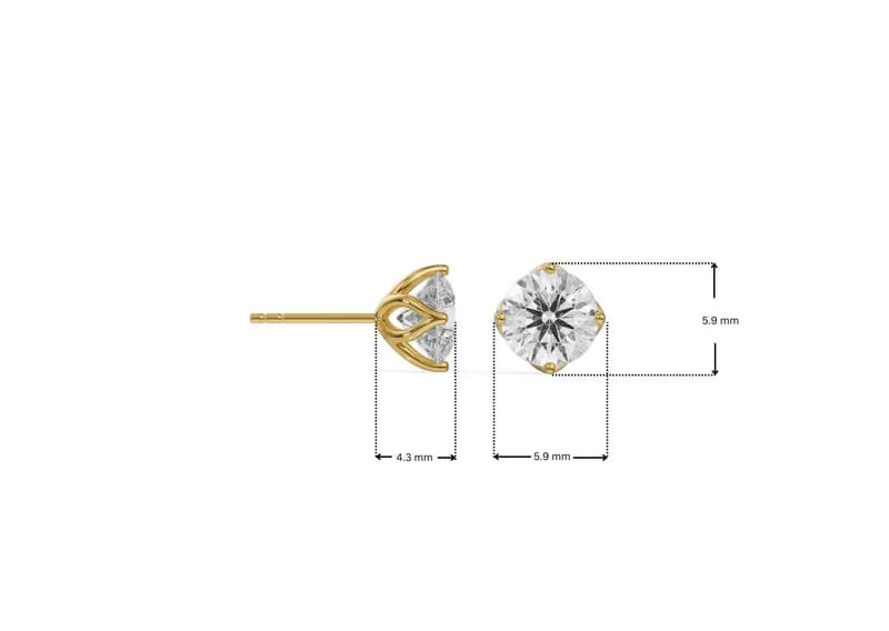 0.5 CT Timeless Lab Grown Diamond Solitaire Studs