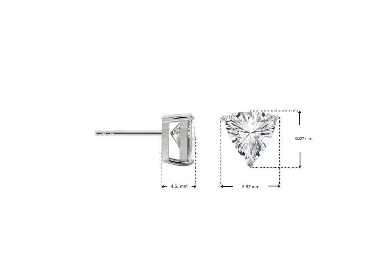 0.5 CT Trillion Lab Grown Diamond Studs 9KT