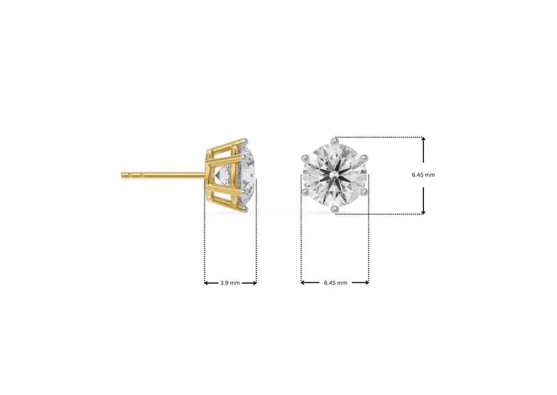 0.5 CT Versatile Lab Grown Diamond Solitaire Studs