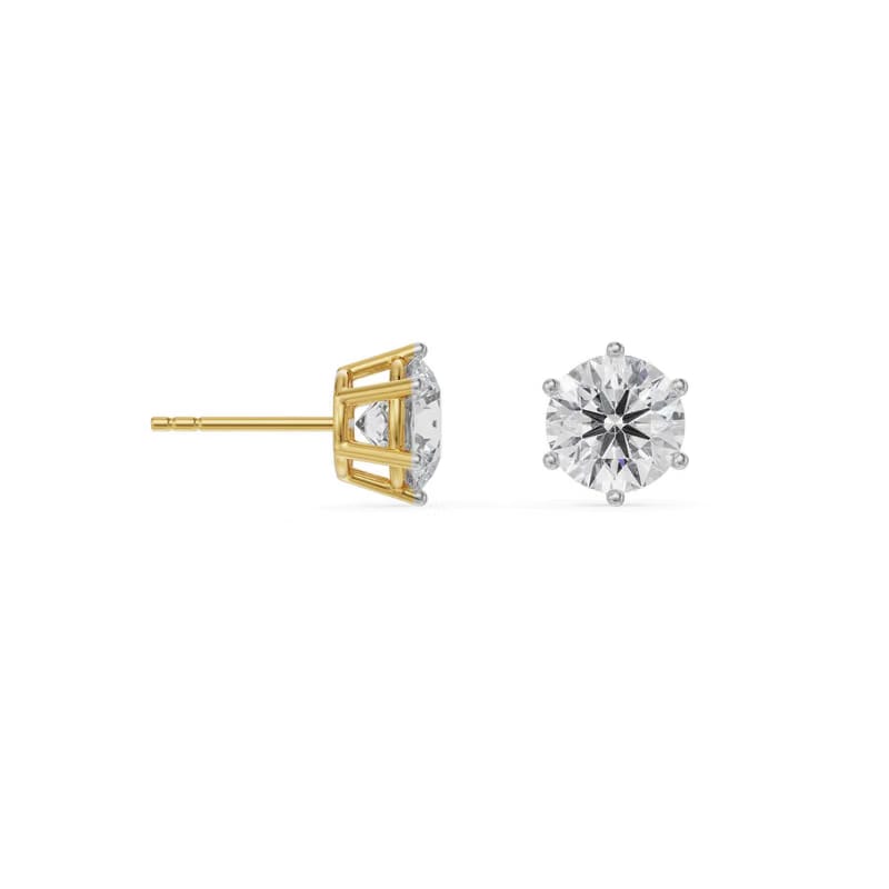 0.5 CT Versatile Lab Grown Diamond Solitaire Studs 9KT