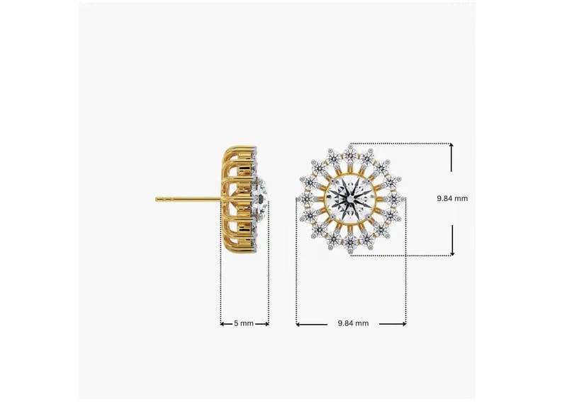 0.50 CT Chakra Detachable Lab Diamond Studs