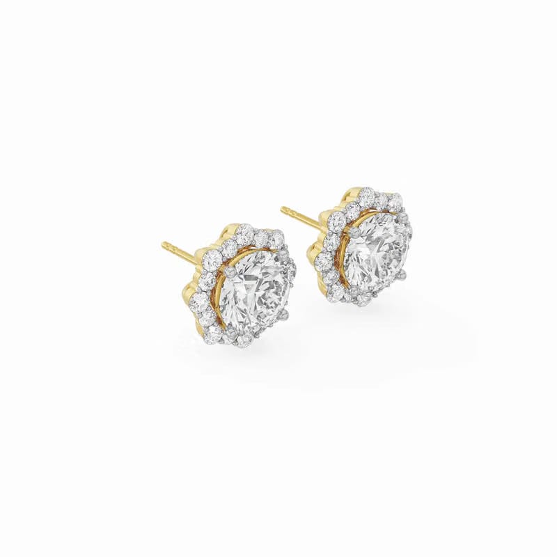 0.50 CT Floral Halo Detachable Lab Diamond Studs