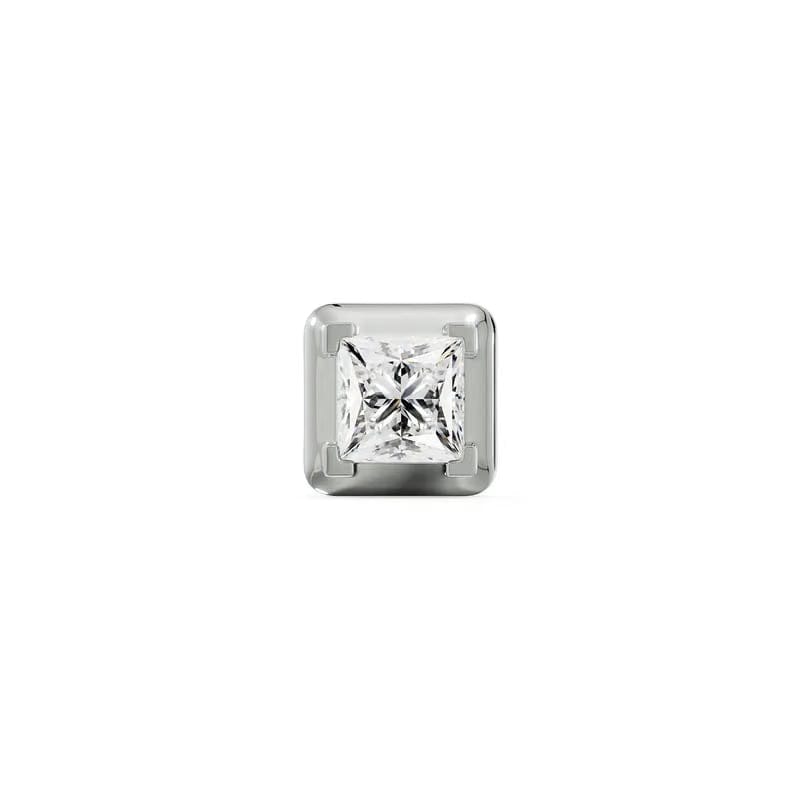 0.50 CT Princess Cut Lab Grown Diamond Men Stud