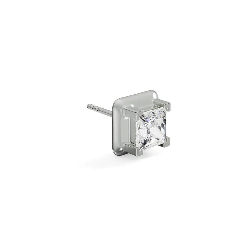 0.50 CT Princess Cut Lab Grown Diamond Men Stud