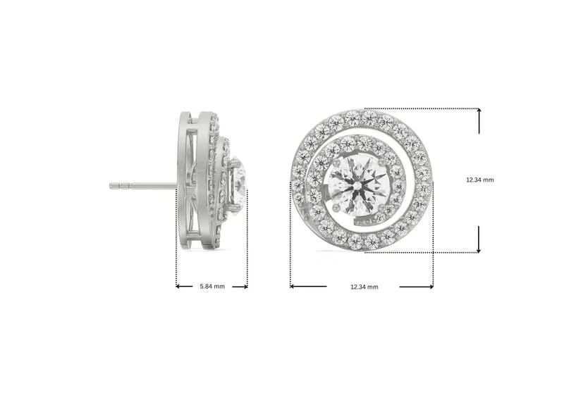 0.50 CT Spiral Detachable Lab Diamond Studs