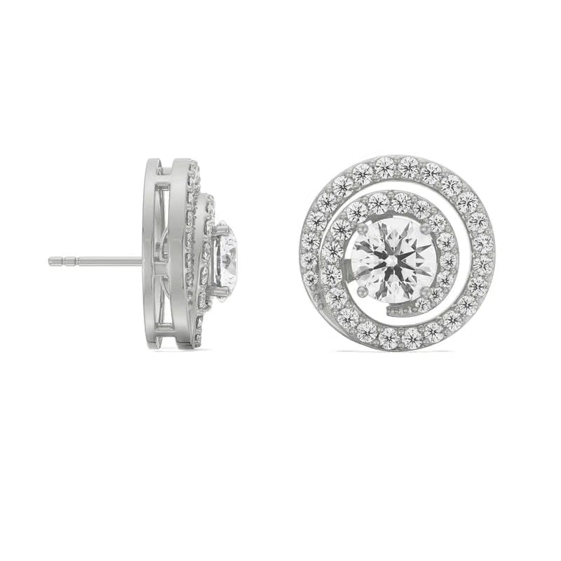 0.50 CT Spiral Detachable Lab Diamond Studs 9KT