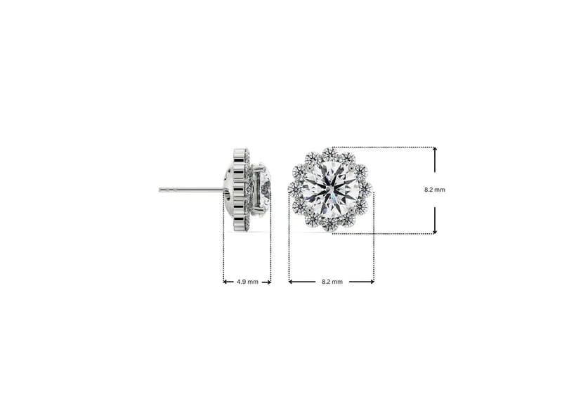 0.50 CT Sunflower Detachable Lab Diamond Studs