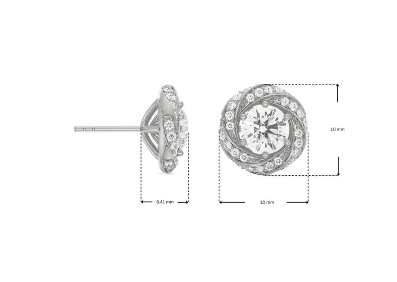 0.50 CT Swirl Detachable Lab Diamond Studs