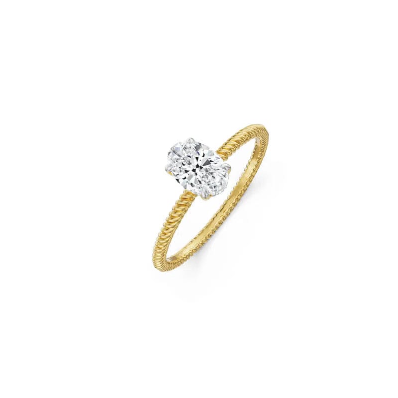0.70 CT Oval Engagement Ring
