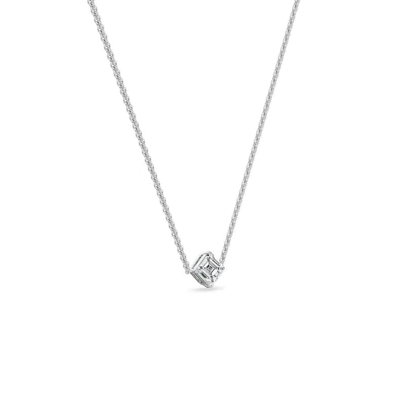 1 CT Asscher Lab Grown Diamond Necklace