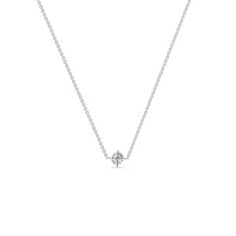 1 CT Asscher Lab Grown Diamond Necklace