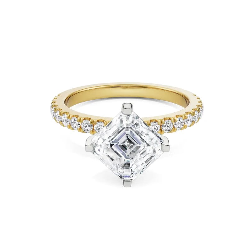 1 CT Asscher Lab Grown Diamond Ring