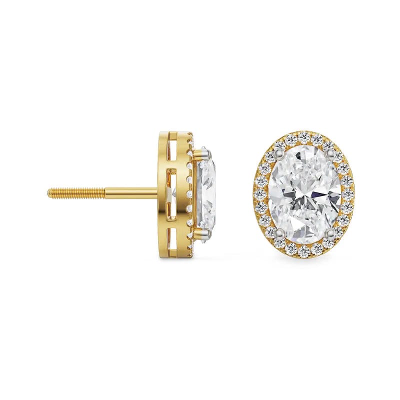1 CT Celestial Halo Lab Grown Diamond Studs
