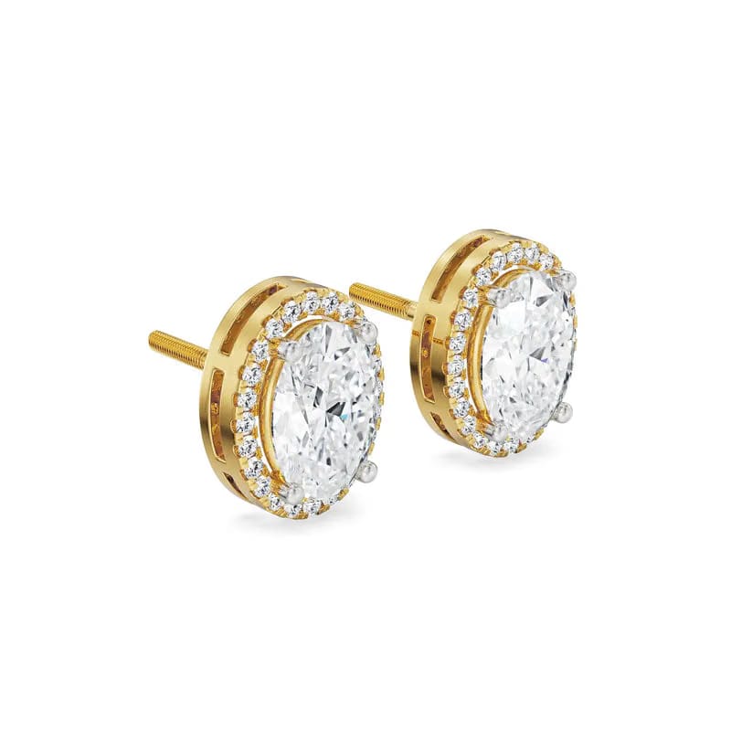 1 CT Celestial Halo Lab Grown Diamond Studs