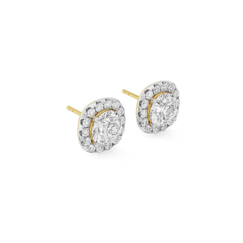 1 CT Cushion Halo Lab Grown Diamond Detachable Studs