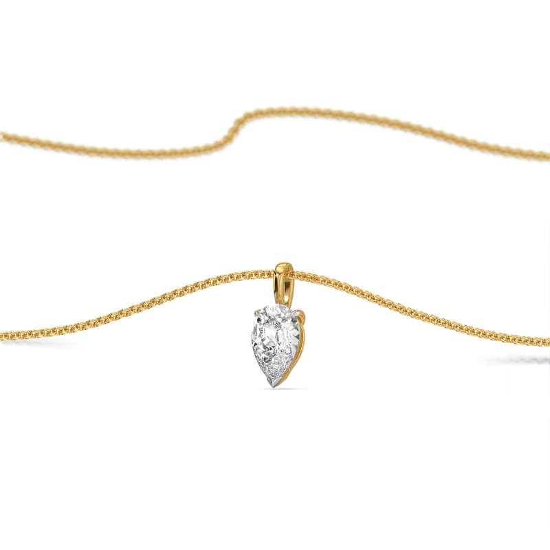 1 CT Dew Drop Lab Grown Diamond Solitaire Pendant