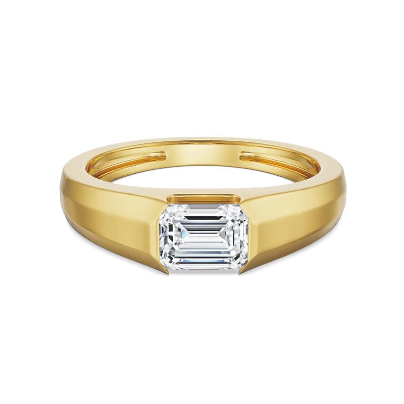 1 CT Emerald Lab Diamond Band for Men