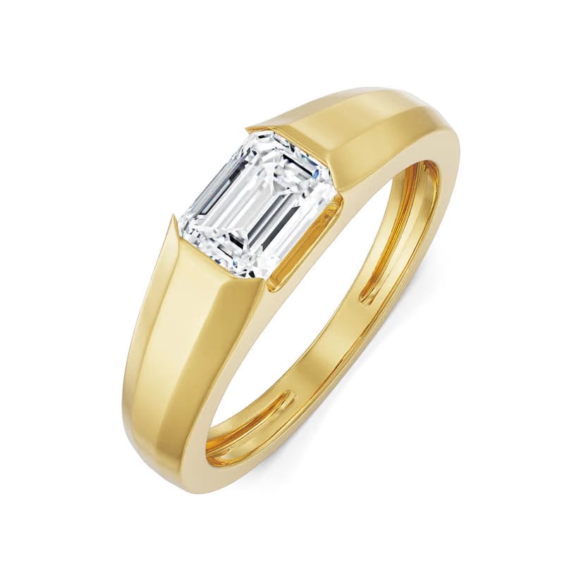 1 CT Emerald Lab Diamond Band for Men
