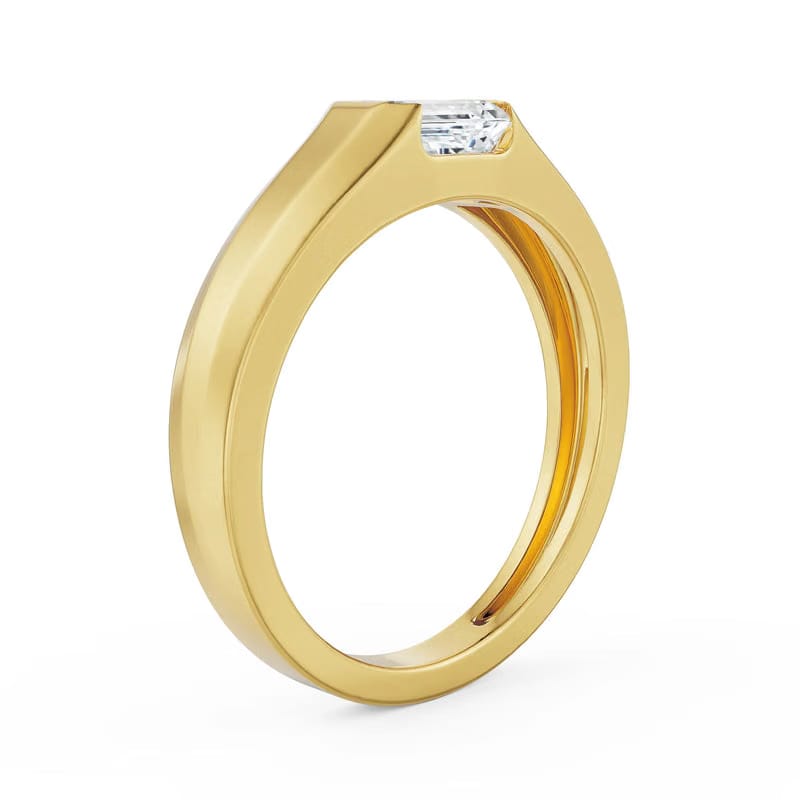 1 CT Emerald Lab Diamond Band for Men