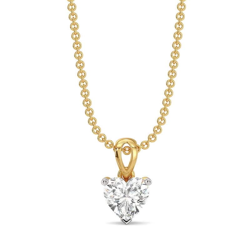 1 CT Heart Lab Grown Diamond Solitaire Pendant