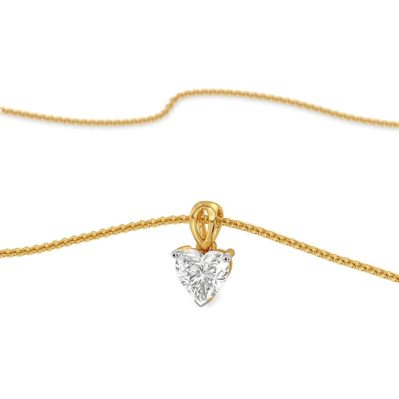 1 CT Heart Lab Grown Diamond Solitaire Pendant