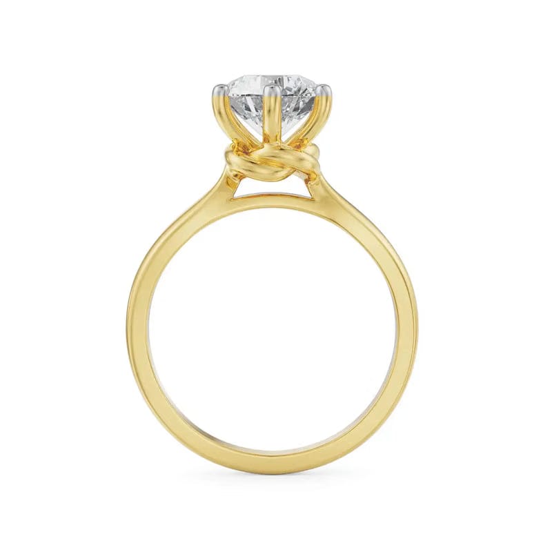 1 CT Knot Solitaire Diamond Ring 9KT