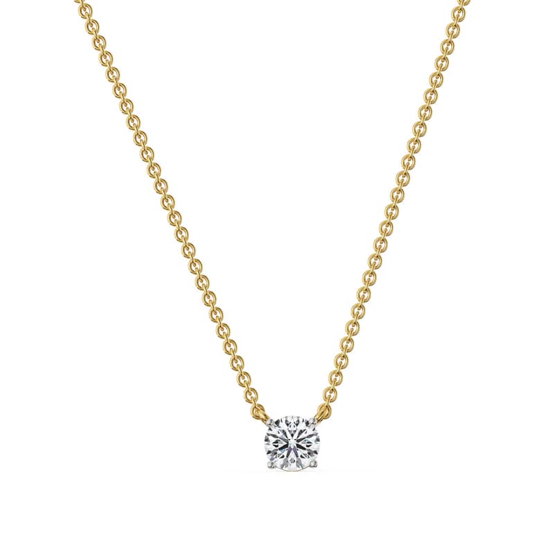1 CT Lab Grown Diamond Solitaire Necklace