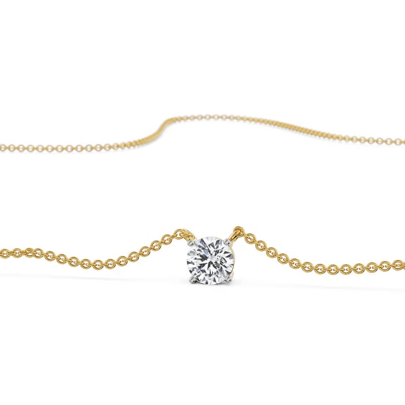 1 CT Lab Grown Diamond Solitaire Necklace