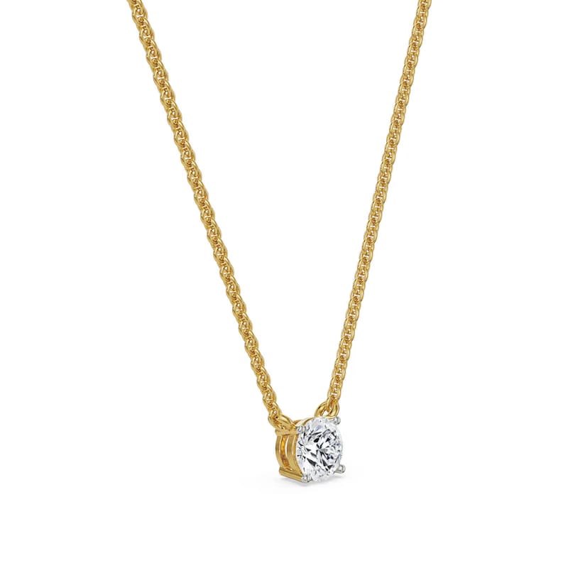 1 CT Lab Grown Diamond Solitaire Necklace