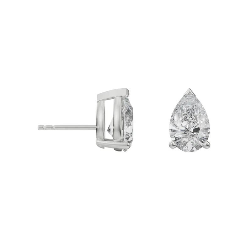 1 CT Lab Grown Diamond Solitaire Pear Studs