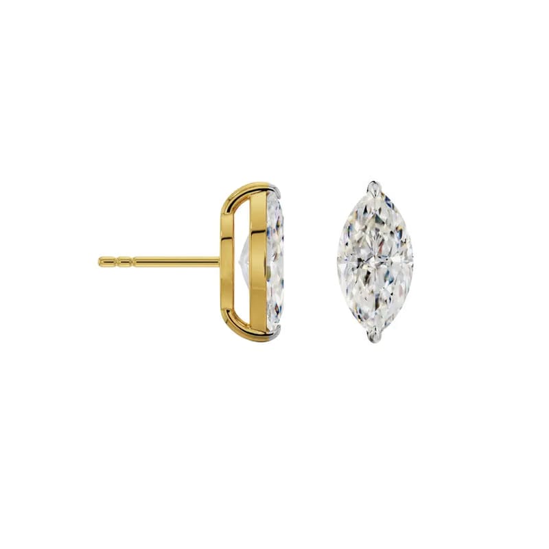 1 CT Marquise Lab Grown Diamond Studs