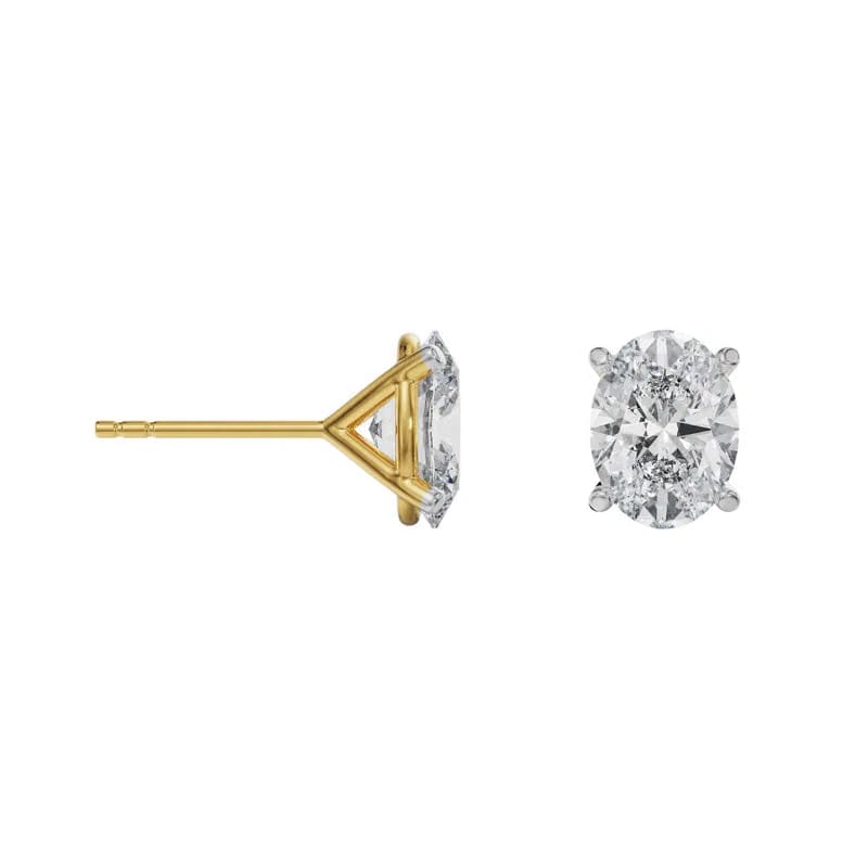 1 CT Oval Cut Breathtaking Lab Grown Diamond Studs