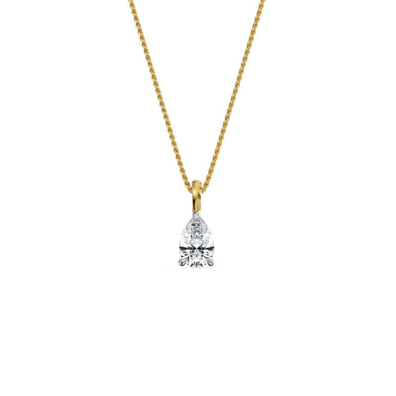 1 CT Pear Lab Grown Diamond Pendant