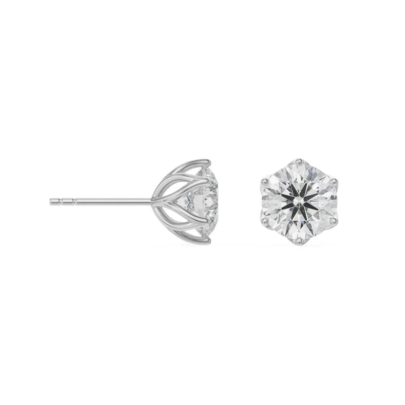 1 CT Petal Lab Grown Diamond Solitaire Studs