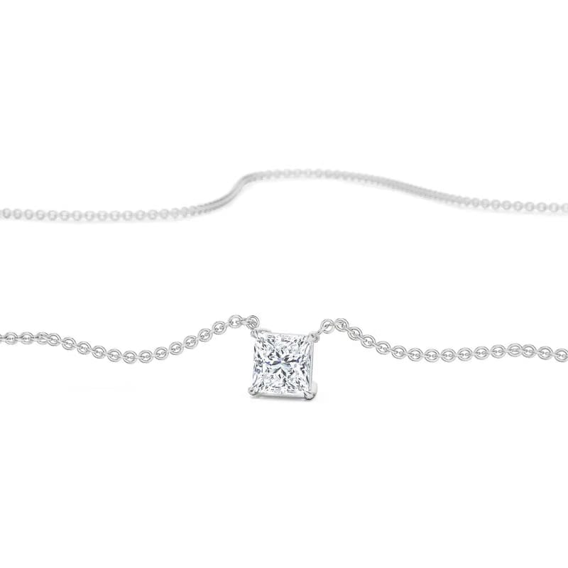 1 CT Princess Lab Grown Diamond Necklace 9KT