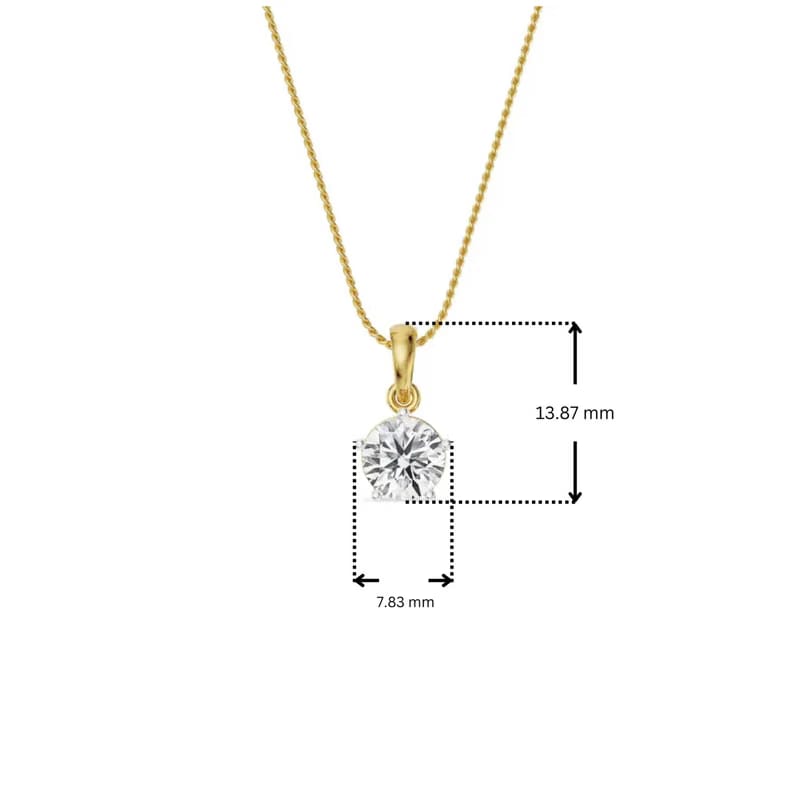1 CT Round Diamond Pendant