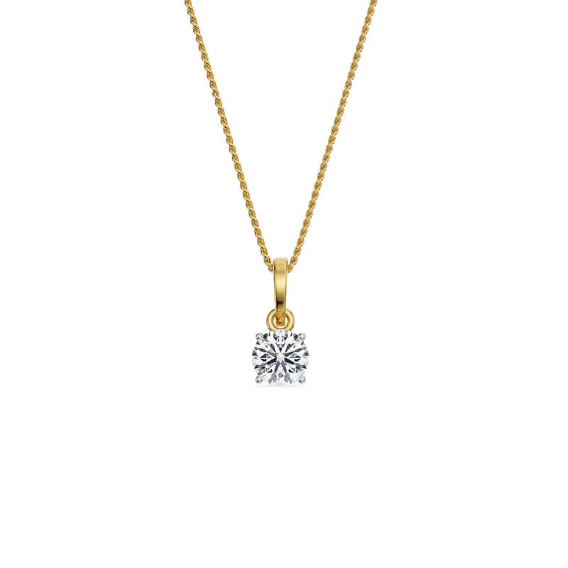 1 CT Round Lab Grown Diamond Pendant