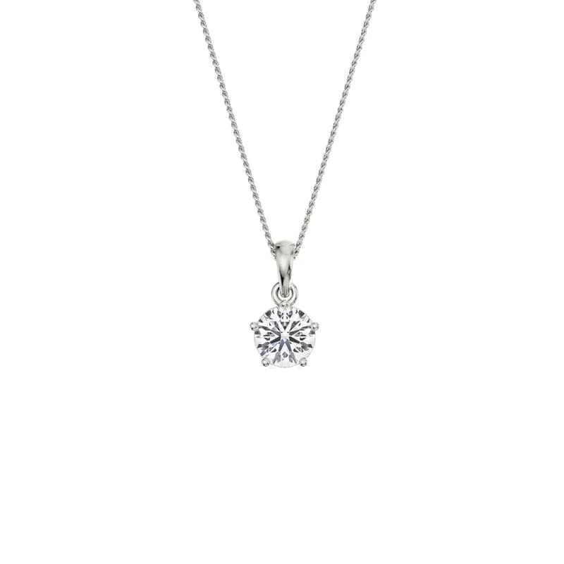 1 CT Round Lab Grown Diamond Solitaire Pendant