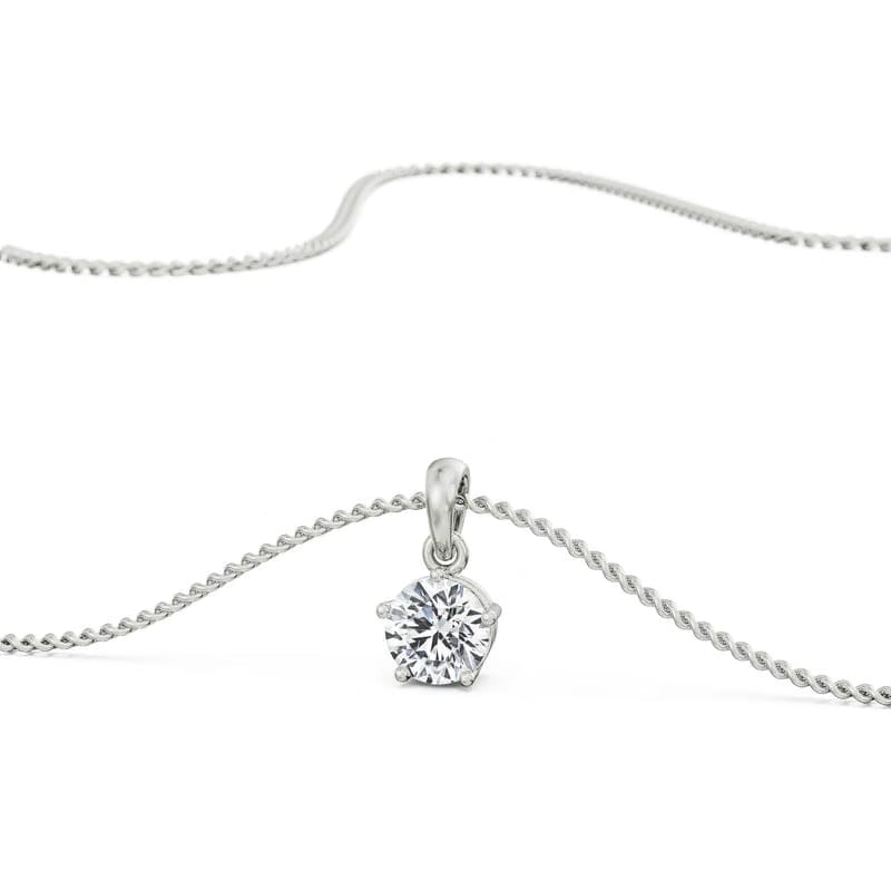 1 CT Round Lab Grown Diamond Solitaire Pendant