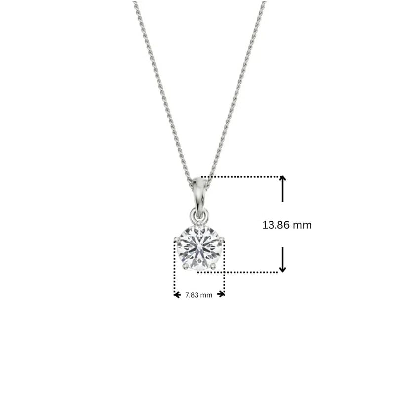 1 CT Round Lab Grown Diamond Solitaire Pendant_in_stock