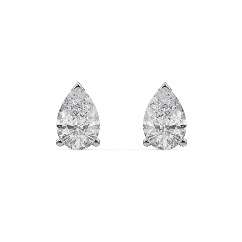 1 CT Solitaire Pear Studs_in_stock