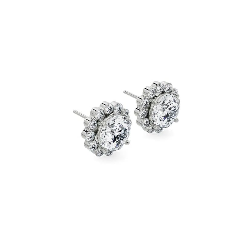 1 CT Sunflower Detachable Lab Diamond Studs 9KT