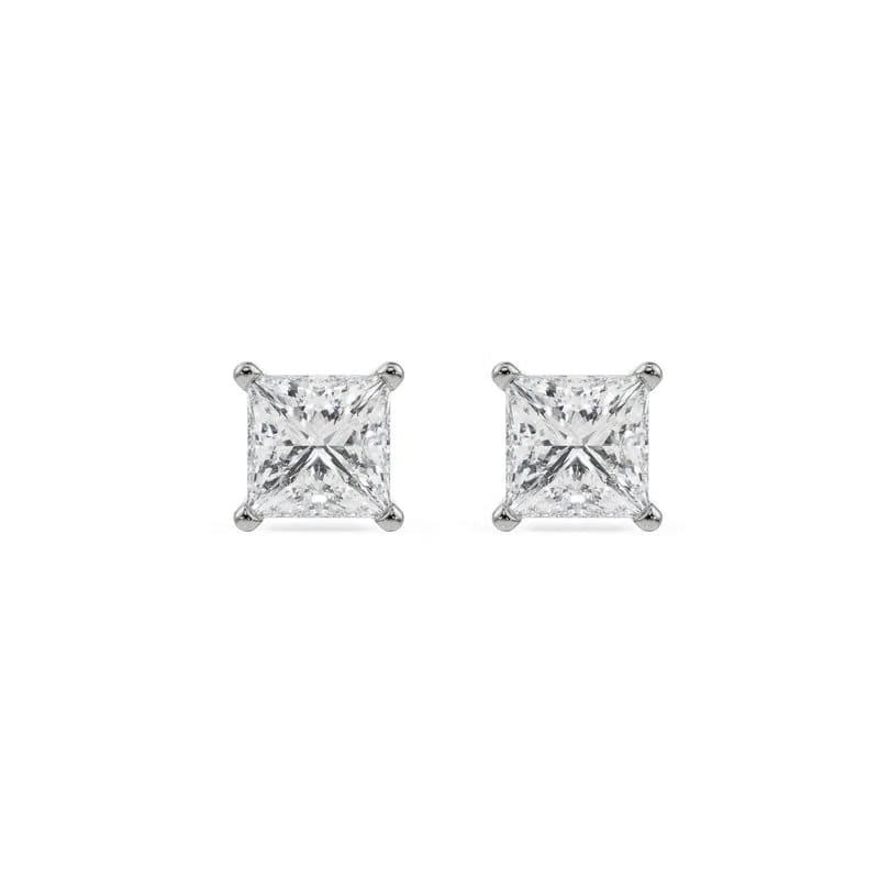 1 CT Timeless Princess Lab Grown Diamond Solitaire Studs 9KT