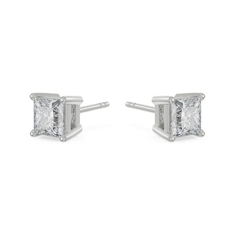 1 CT Timeless Princess Lab Grown Diamond Solitaire Studs 9KT