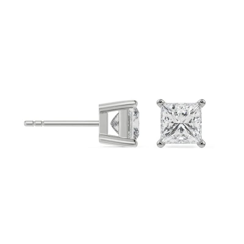 1 CT Timeless Princess Lab Grown Diamond Solitaire Studs 9KT
