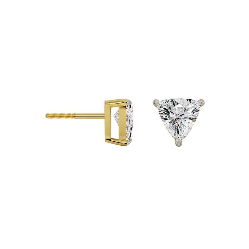 1 CT Trillion Curved Solitaire Lab Diamond Studs