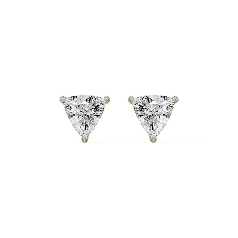 1 CT Trillion Curved Solitaire Lab Diamond Studs