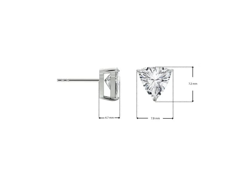 1 CT Trillion Lab Grown Diamond Studs