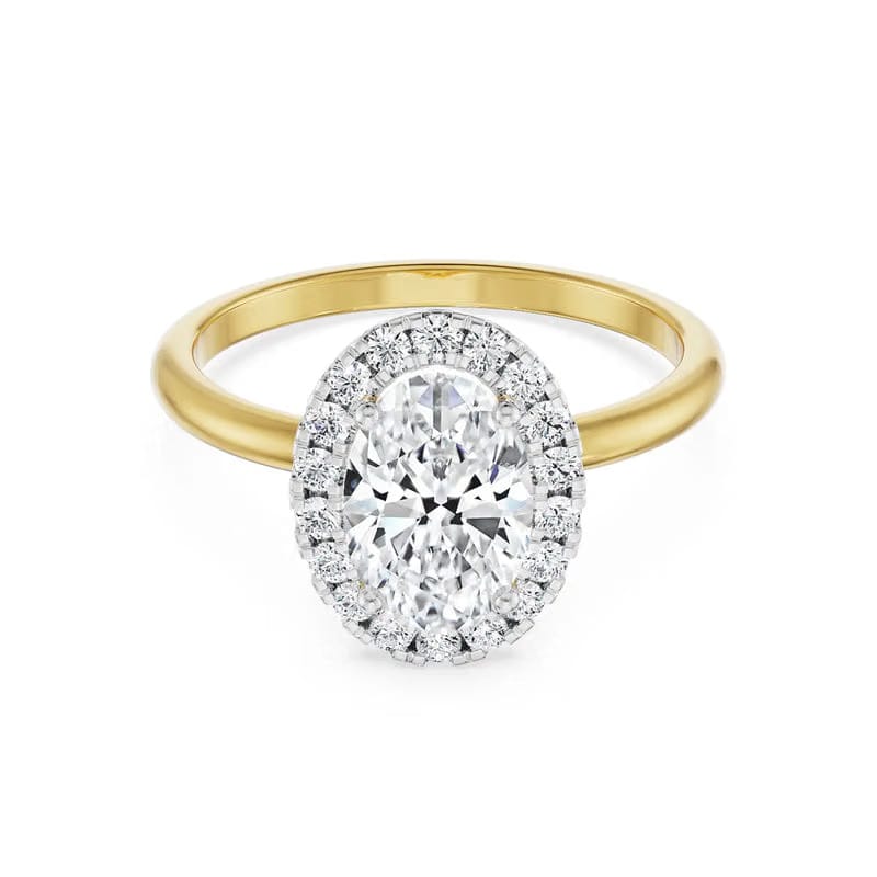 1.2 CT Oval Lab Grown Diamond Ring 9KT