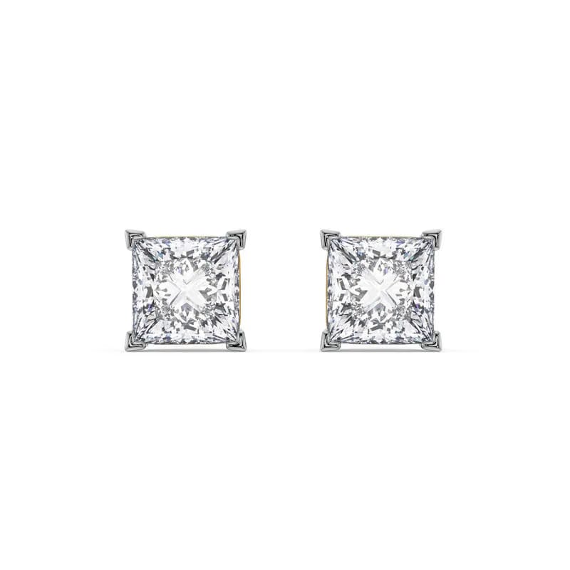 1.5 CT Classic Square Lab Diamond Studs 9KT